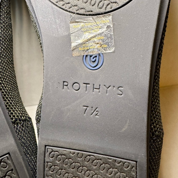 Rothy’s The Loafer Evergreen with Neon Stripe Slip On Round Toe Size 7.5 - Picture 10 of 14